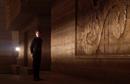 Paul in front of a sandworm fresco